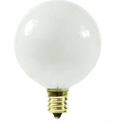 Satco S3830 10G12.5/W 10 Watt 120 Volt G12.5 E12 Candelabra Base White Globe Light Bulb