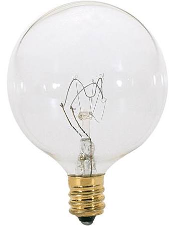 Satco S3822 25W G16 1/2 CAND CLR 25W G16.5 Incandescent Globe Light Bulb